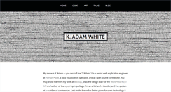 Desktop Screenshot of kadamwhite.com